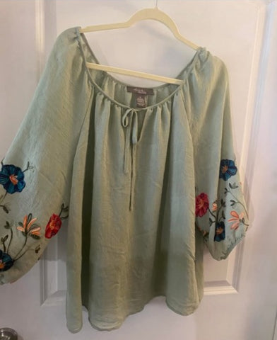 Olive Top - 1X