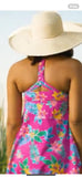 Kim Gavel Swimsuits Pink Tropical Tankini Set