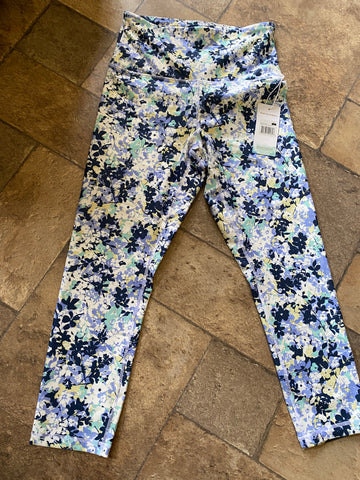 Blue Floral Leggings